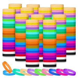 Jesus Loves You Embossed Bracelets Set of 100 NWT